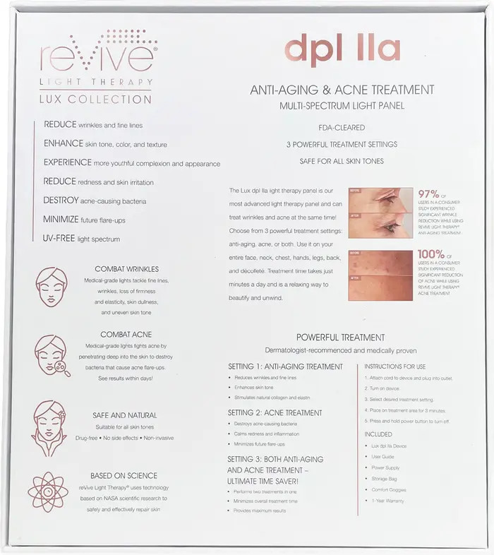 REVIVE LIGHT THERAPY Lux dpl IIa LED Full Face Wrinkle & Acne Treatment Panel | Nordstrom | Nordstrom