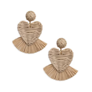 Rattan Fringe Hearts | Neely Phelan