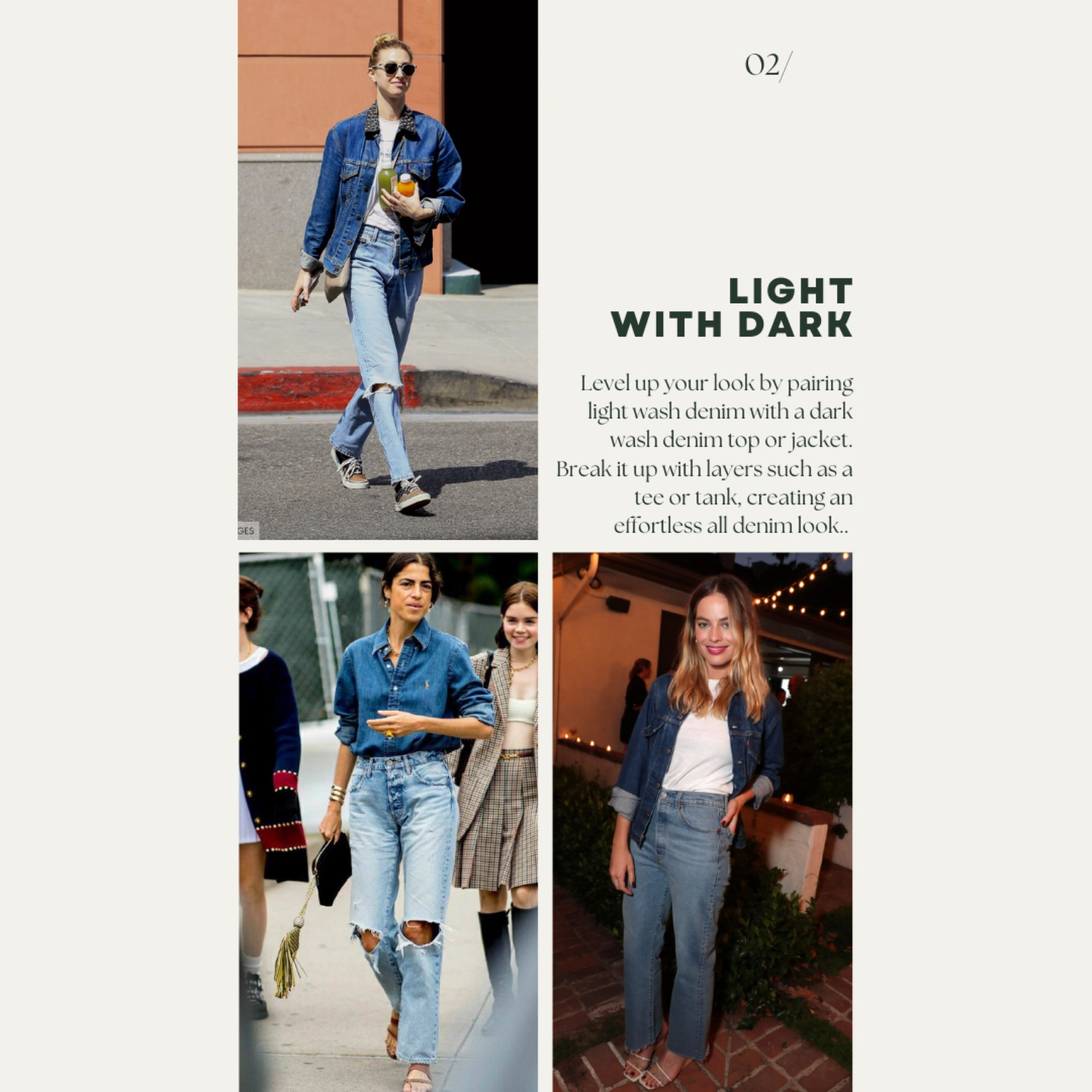 Denim on Denim - Opt for mixing dark and light wash rather than trying to match your denim perfectly!

#LTKstyletip #LTKHoliday #LTKSeasonal