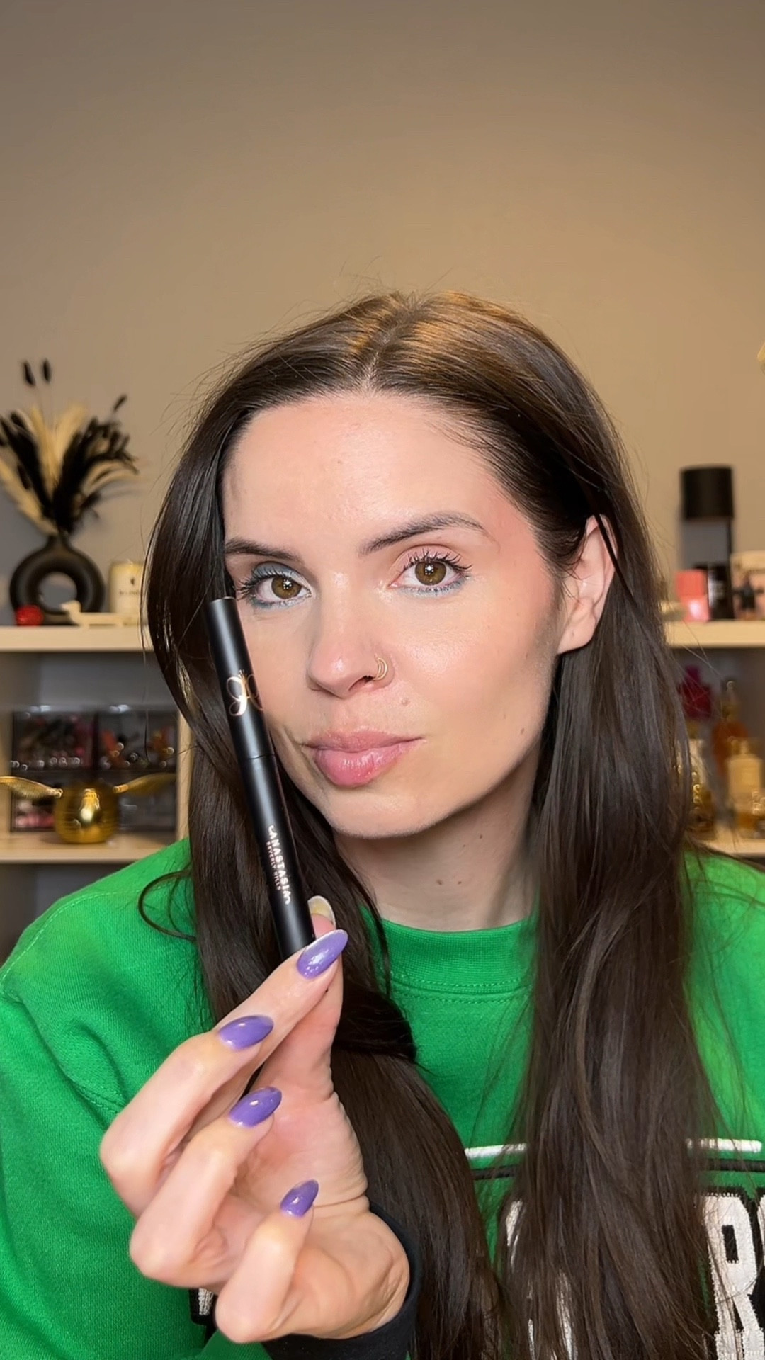 Trying out the Anastasia Beverly Hills Glidr Smudge Proof Cream Eyeshadow Stick in the shade Sirena! Thank you ABH and influenster for sending me this sample to try out for free! It does apply smoothly, and I love how this color looks on the bottom lash line if you have brown eyes! It really makes them pop! #anastasiabeverlyhills #creameyeshadow #eyeshadowstick #browneyemakeup #eyeshadow

#LTKBeauty