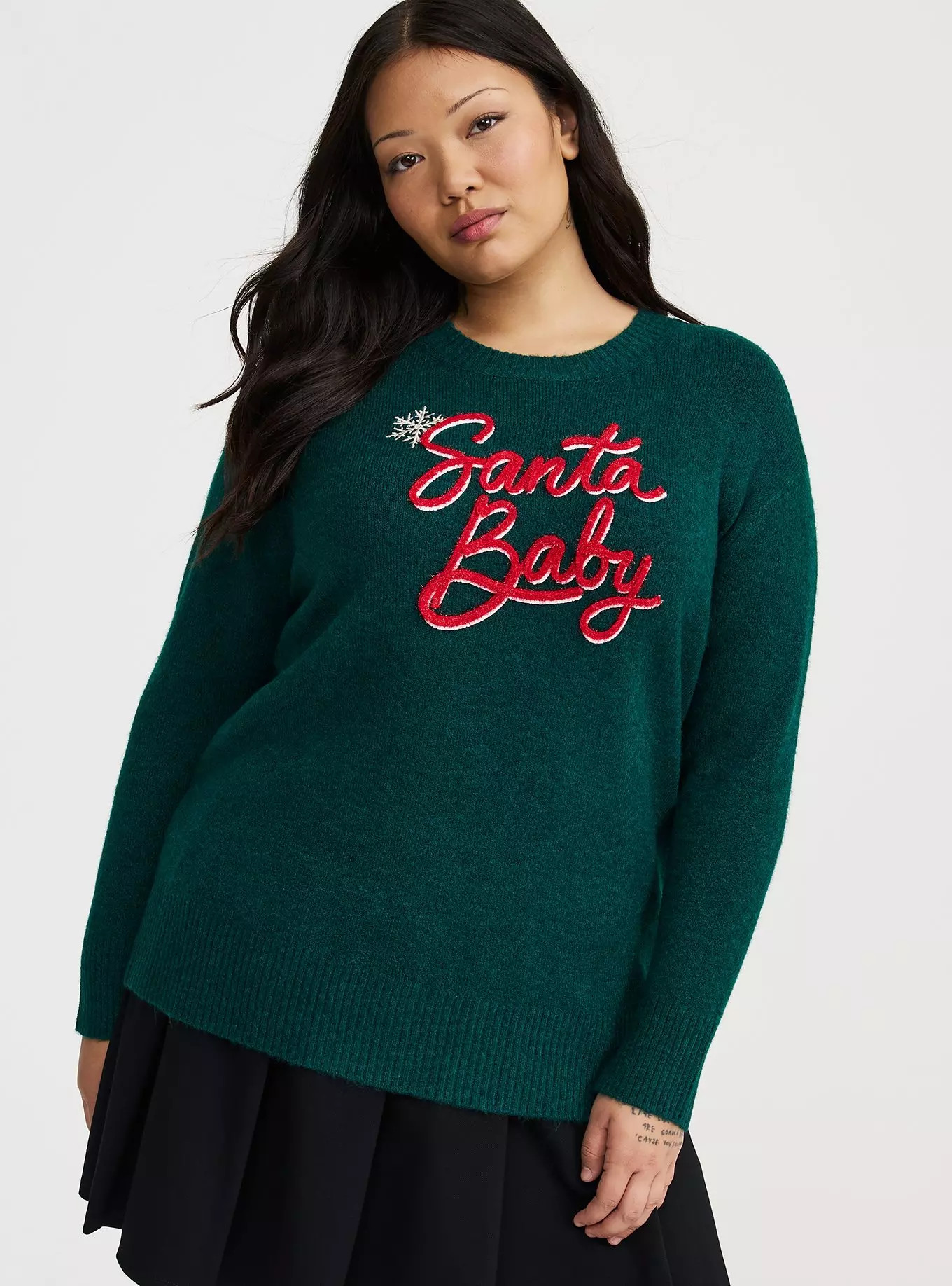 Vegan Cashmere Crew Pullover Sweater | Torrid (US & Canada)