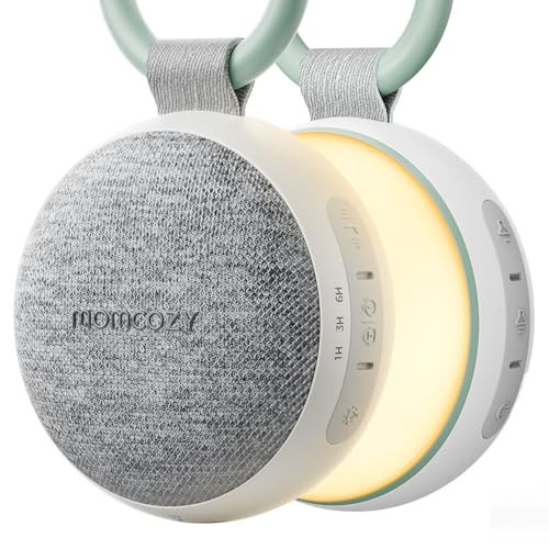 Momcozy Portable Sound Machine with Night Light, White Noise Sound Machine for Baby, 20 Soothing Sounds, Sound Therapy, Long-Lasting Power, Timer, Clips on Stroller, Baby Shower Gifts | Amazon (US)