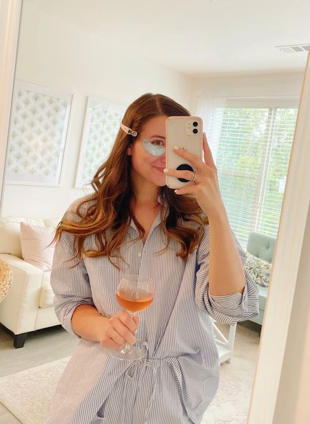 Getting ready for a wedding!! H&M Striped PJ set, L’ange hair clips and Le Duo to curl my hair, Amazon under eye masks, Loops Brightening face mask, and Dae hair heat protectant 🤍💍

#LTKwedding #LTKunder50 #LTKbeauty