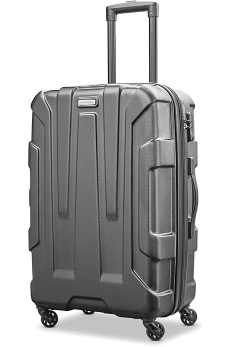 Samsonite Centric Hardside Expandable Luggage with Spinner Wheels, Black, Checked-Large 28-Inch | Amazon (US)