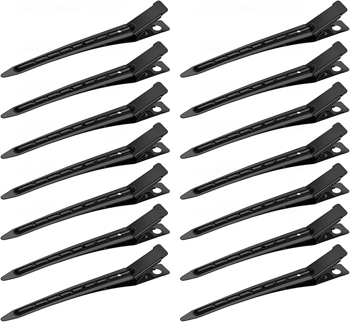 40 Pcs Duck Bill Clips, 3.5 Inch Hair Clips for Women, Rustproof Metal Alligator Curl Clip with H... | Amazon (US)