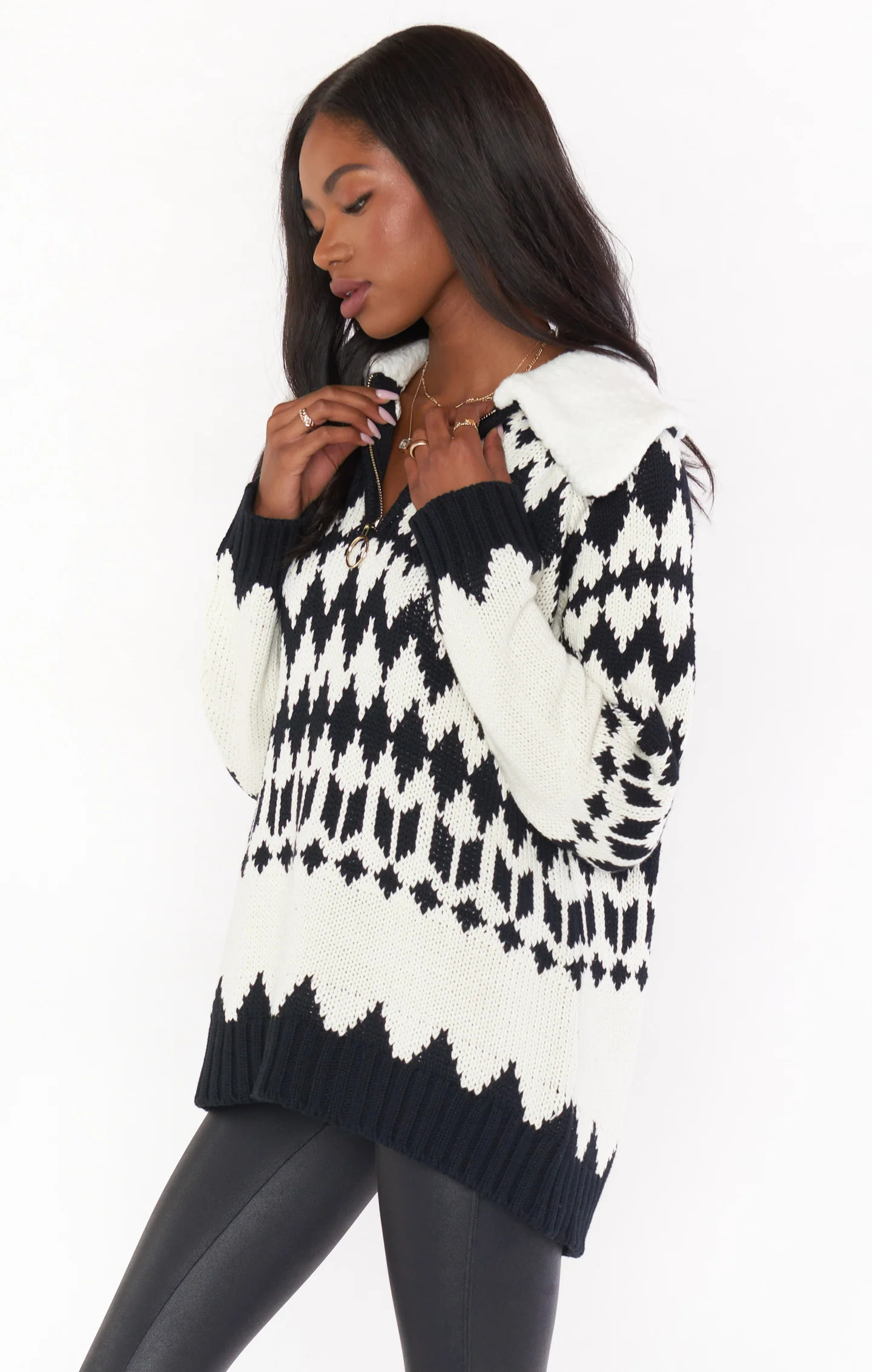 Sun Valley Pullover ~ White with Faux Sherpa | Show Me Your Mumu