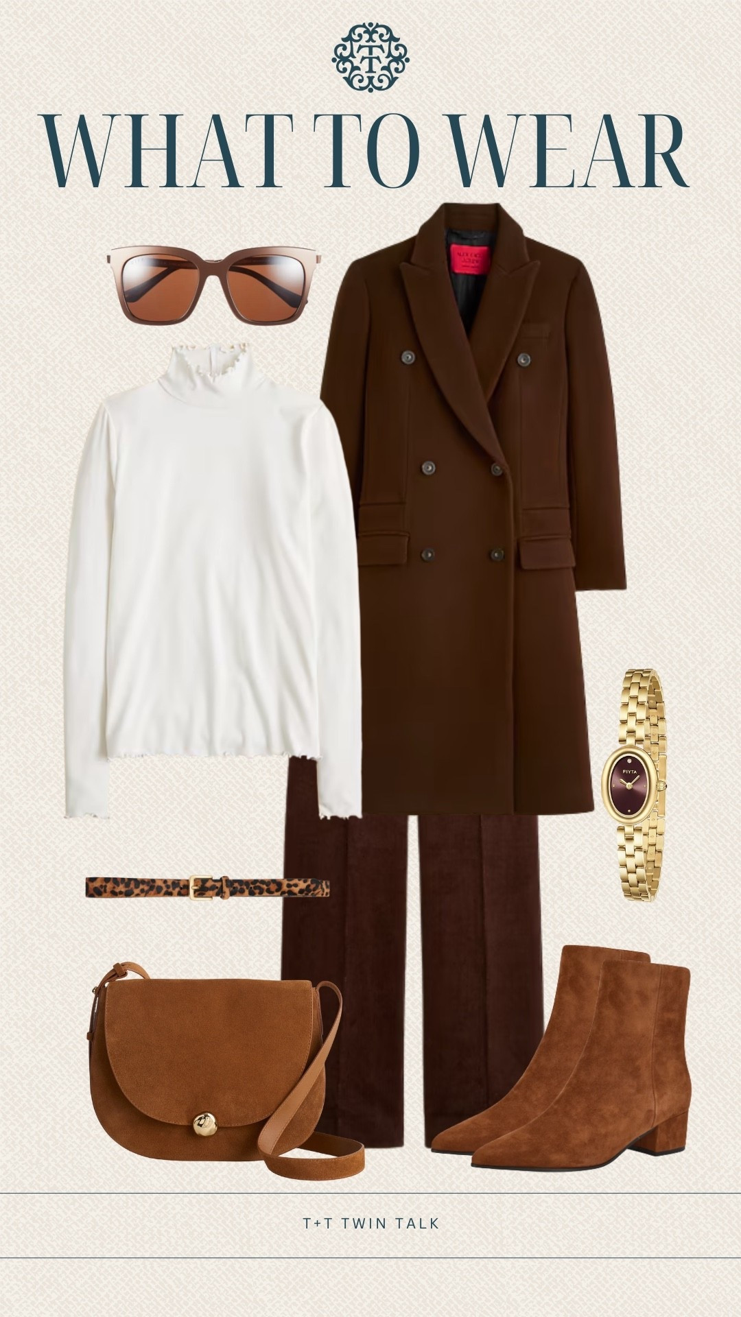 What to wear! We are loving brown and trench coats for fall! We put together this J.Crew brown trench with brown corduroy pants. We paired the outfit with a suede purse and booties from Nordstrom along with a cheetah print belt! 

#LTKItBag #LTKStyleTip #LTKShoeCrush