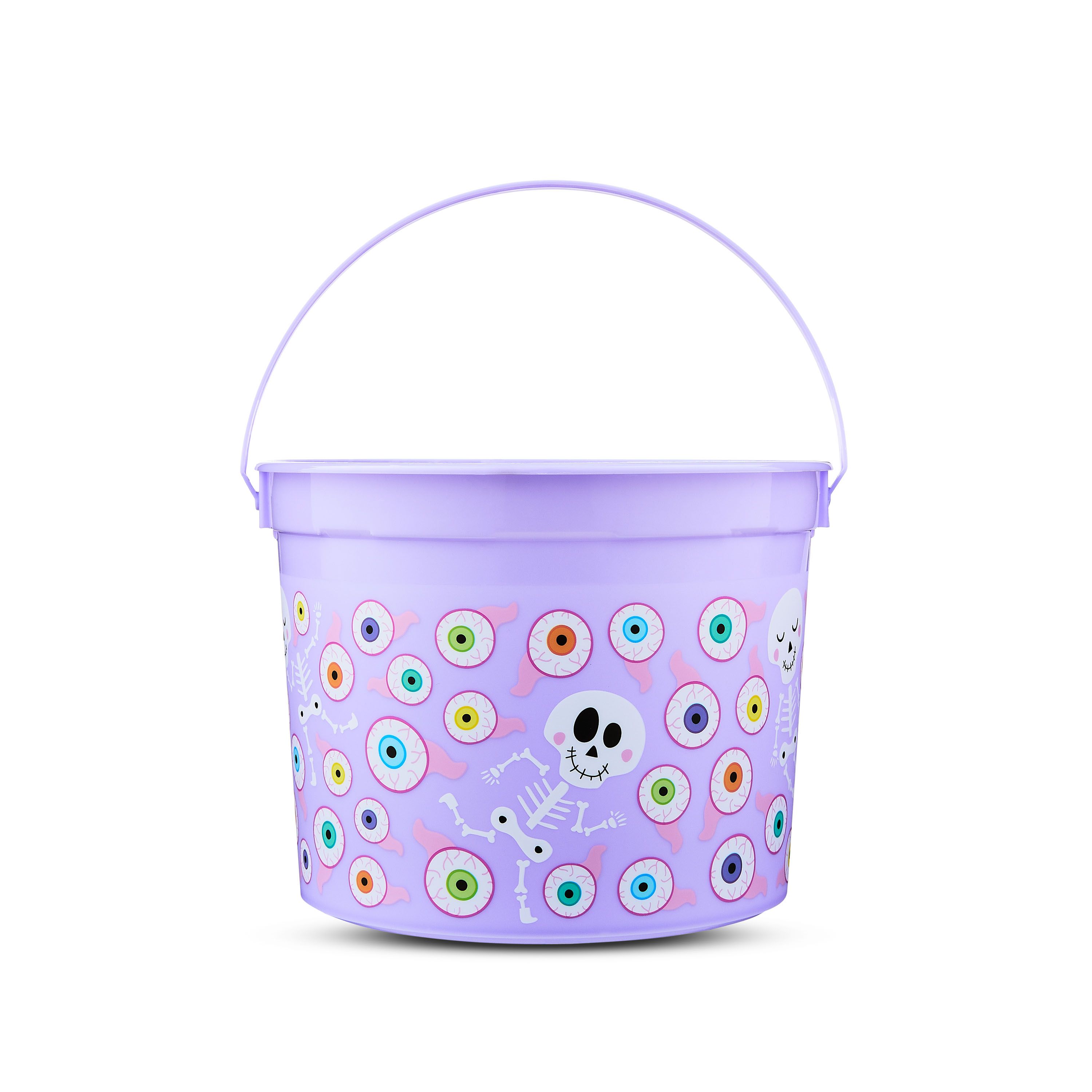 Halloween Purple Skeleton Plastic Trick-or-Treat Bucket, by Way To Celebrate | Walmart (US)