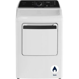 7 cu.ft. vented Top Load Gas Dryer in White with Dryer Light and Reversible Door | The Home Depot