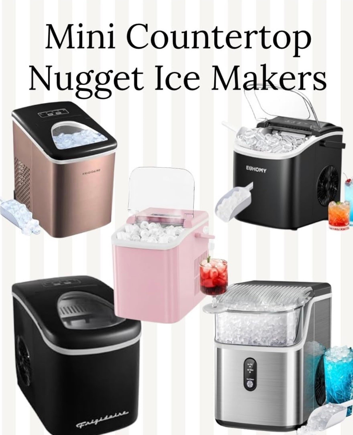 Mini countertop nugget ice makers for dorm rooms, apartments, offices, and small kitchens. Compact ice machines that make soft chewable nugget ice with space-saving designs that fit easily on countertops, coffee bars, or apartment kitchen shelves. Functional and stylish options in neutral colors with portable handles, quick ice production, and easy-to-clean designs for everyday use, entertaining, and cold drinks at home.

#LTKU #LTKHome #LTKmomlife