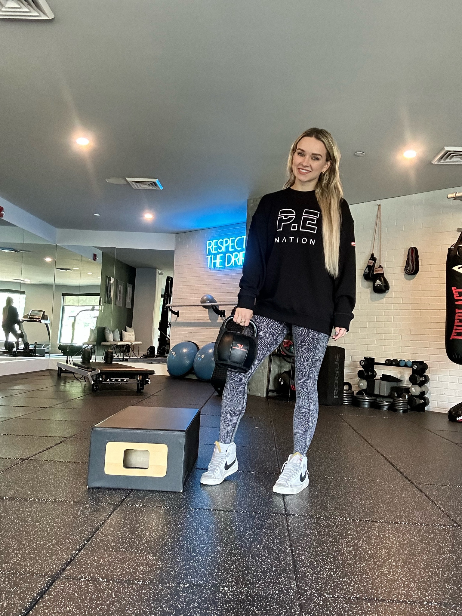 Snagged this great neutral sweatshirt on sale!! I get my true size and it’s perfect but size up if you want an oversized fit!

#LTKSummerSales #LTKActive #LTKFitness