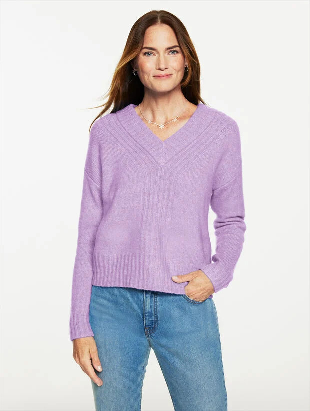 Wool Blend V-Neck Sweater | Talbots