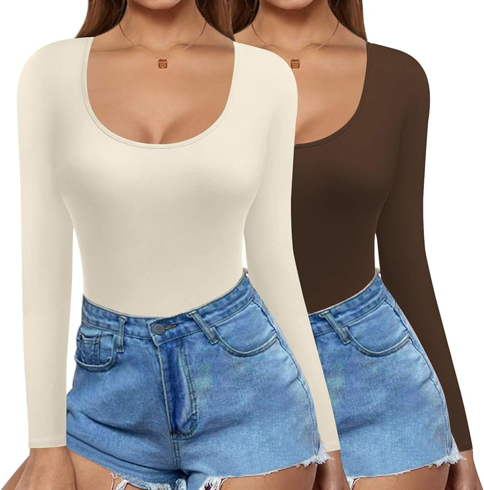 Ekouaer 2 Pack Slim Fit T Shirt Thermal Tops | Amazon (UK)