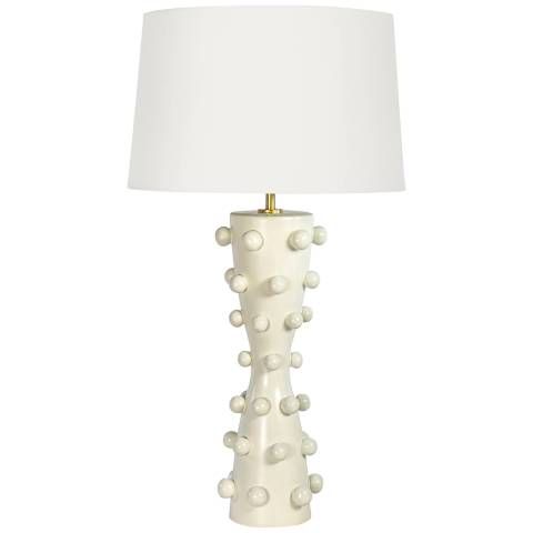 Regina Andrew Design Pom Pom White Ceramic Table Lamp | Lamps Plus