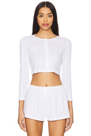 The Cropped Cardi in White | Revolve Clothing (Global)