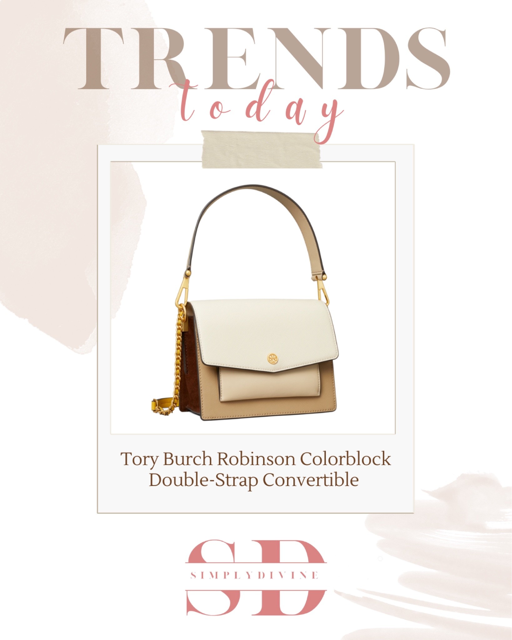 Tory Burch Robinson Color-Block Convertible Shoulder Bag