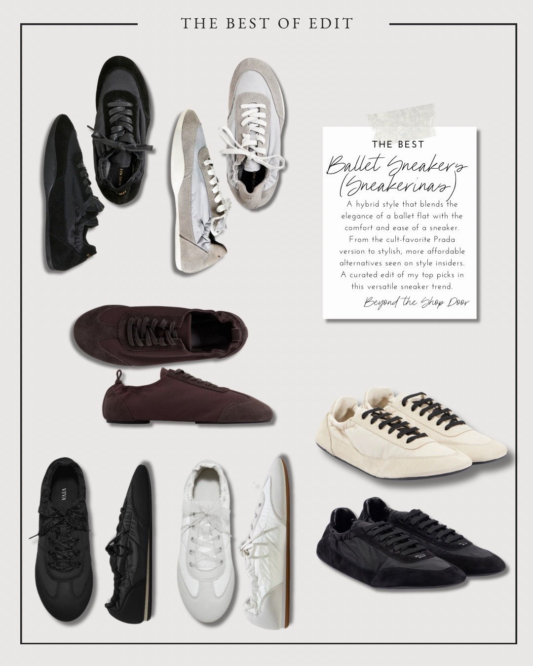 The Best Ballet Sneakers (Sneakerinas) - Trending Now

A hybrid style that blends the elegance of a ballet flat with the comfort and ease of a sneaker. From the cult-favorite Prada version to stylish, more affordable alternatives seen on style insiders. 

A curated edit of my top picks in this versatile sneaker trend.

Prada | St Agni  | Vivaia (as seen on Bella Hadid)

Alias Mae - Sumi Sneaker (new arrival)

#LTKShoeCrush #LTKStyleTip #LTKOver40