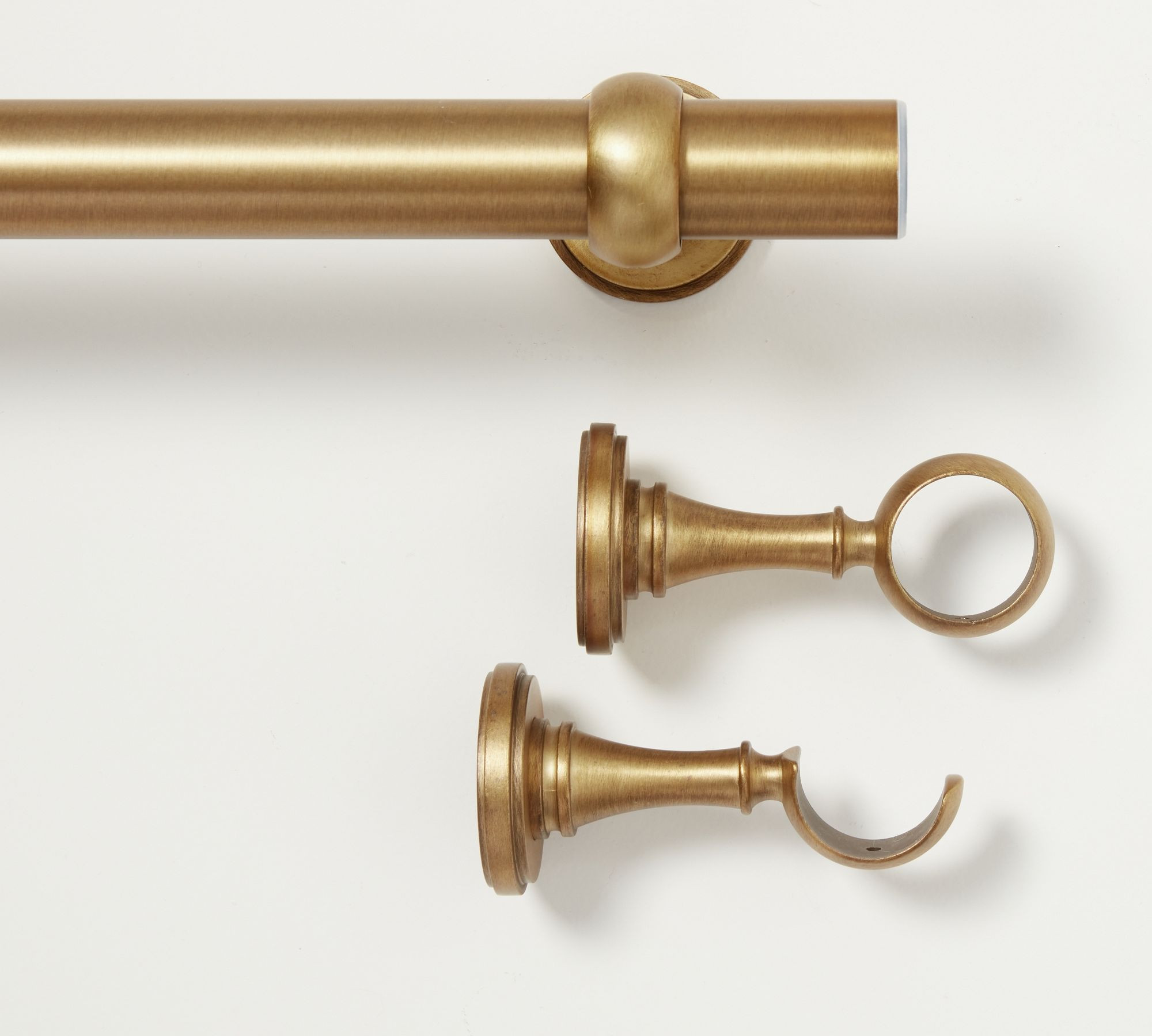 Somorset Curtain Rod, Burnished Brass, 48" - 88", 1.25" Diam. | Pottery Barn (US)