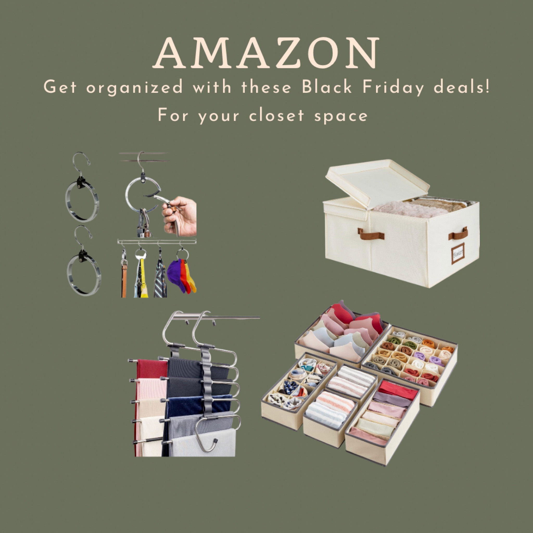 Get organized this holiday season with these Black Friday Amazon deals! 

Amazon, cyber sale, Black Friday, online shopping, discount, organize, de clutter, closet organizing 

#LTKCyberWeek #LTKsalealert #LTKhome