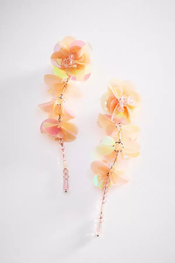 Paillette Floral Drop Earrings | Anthropologie (US)