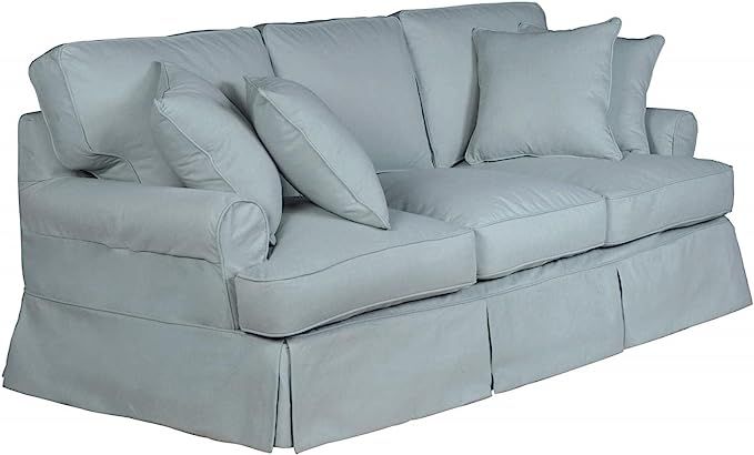 Sunset Trading Horizon Fabric Slipcover for T-Cushion Sofa in Ocean Blue | Amazon (US)