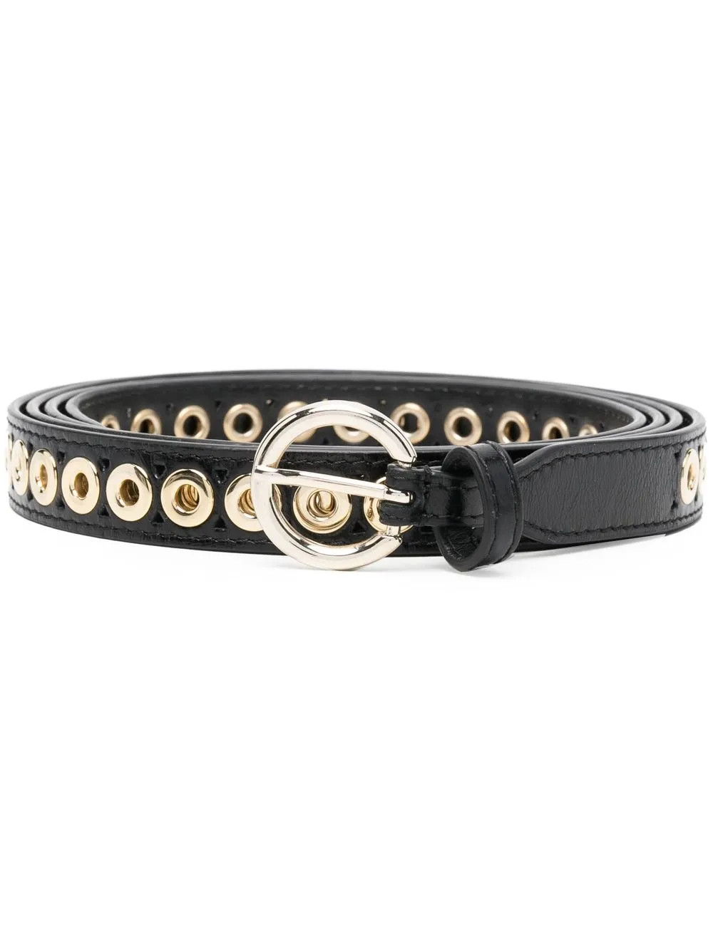 SANDRO eyelet-detail Leather Belt - Farfetch | Farfetch Global
