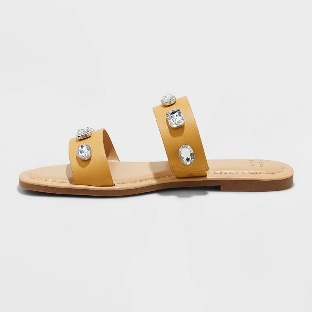 Women's Brit Two Band Embellished Sandals - A New Day™ | Target