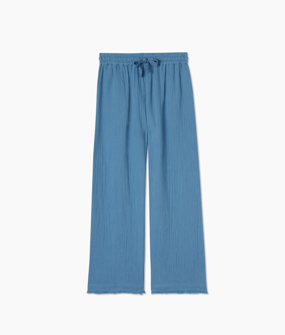The Going Places Gauze Frayed Hem Pant | Summersalt | SummerSalt