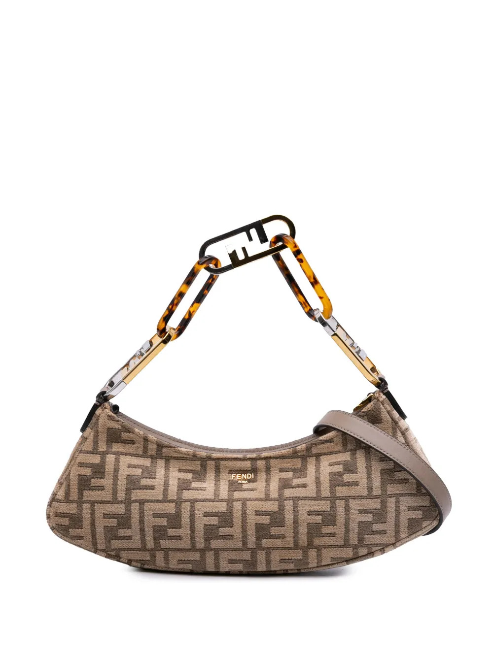 Fendi Pre-Owned 2010-2024 Zucca Chenille OLock Swing satchel - Brown | Farfetch Global