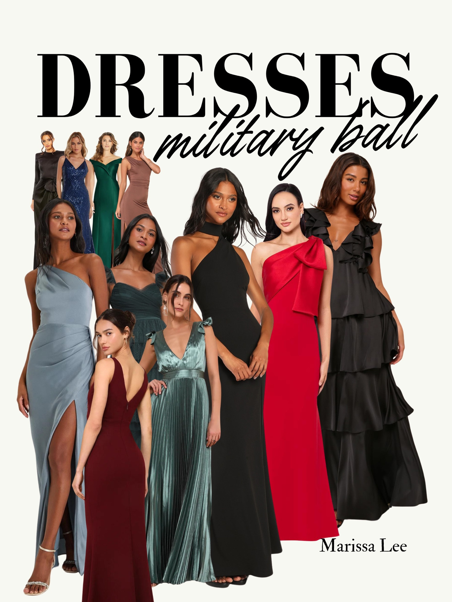 Not sure what to wear to the Marine Corps ball? These formal gowns and dresses are perfect for any military ball, formal wedding, or black-tie event! #militaryball #militarywife 

#LTKFindsUnder100 #LTKWedding #LTKStyleTip