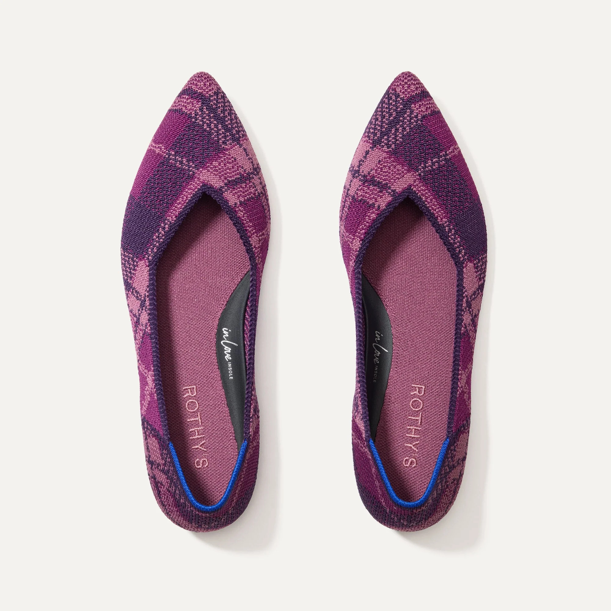 The Point II in Purple Plaid | Women's Flats | Rothy's | Rothy's