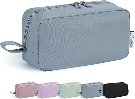 Narwey Cute Makeup Bag Small Toiletry Bag Travel Cosmetic Bag Organizer Make Up Bags with Organiz... | Amazon (US)