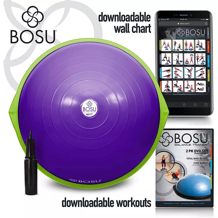 Bosu 72-10850 Home Gym Equipment The Original Balance Trainer 65 cm Diameter, Purple and Green | Target