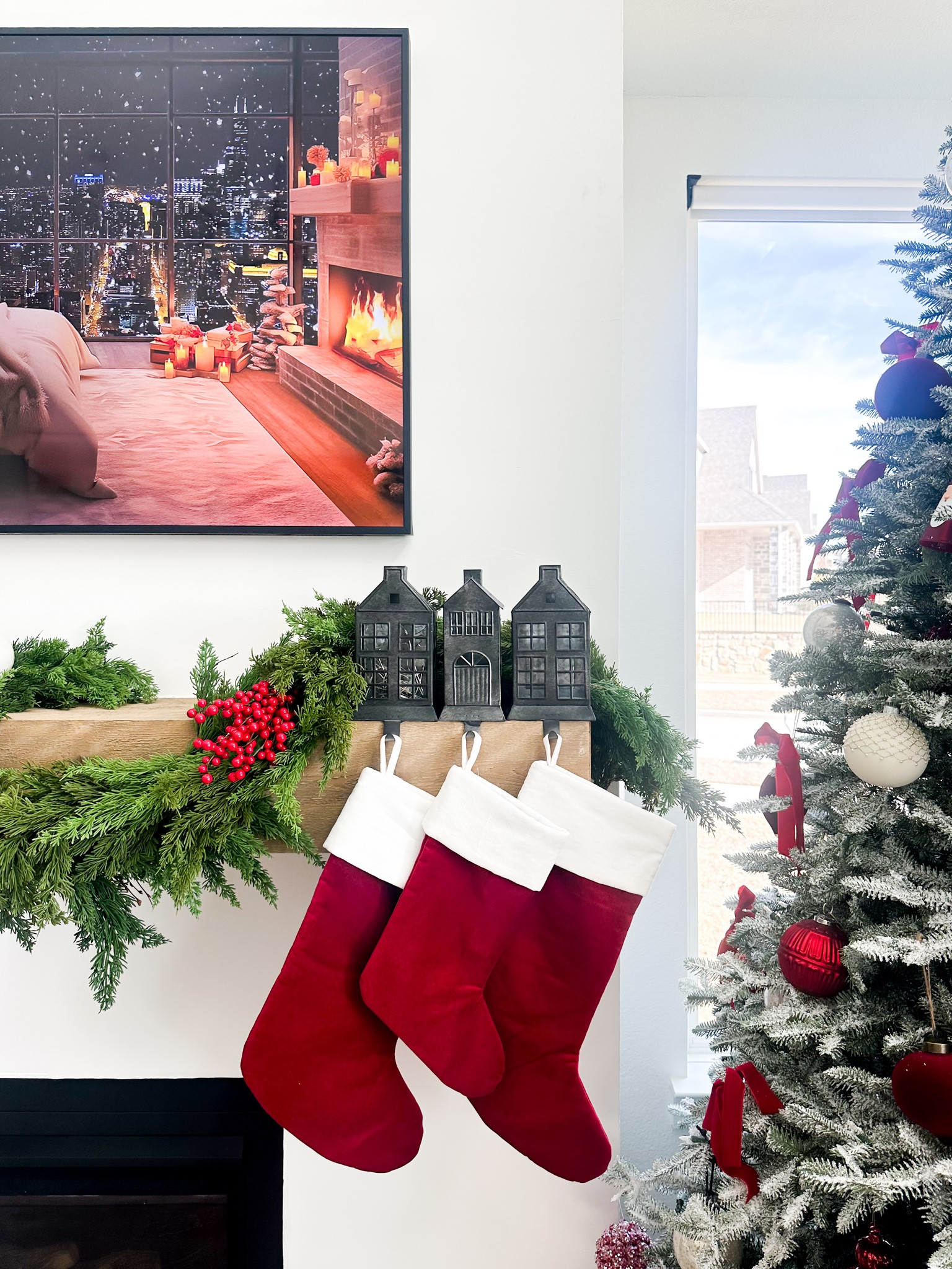 Velvet stockings we have on our mantel and love! We have the medium and small sizes. Can be personalized, too. Comes in a few color ways and sizing to fit your home! Linking my other Christmas decor, too

#LTKhome #LTKstyletip #LTKHoliday