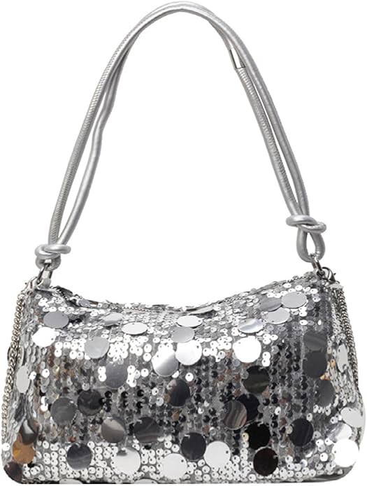 Women Sequin Bag Small Shoulder Tote Sparkly Purse Clutch Handbags Evening Bag Party Bling Glitte... | Amazon (US)