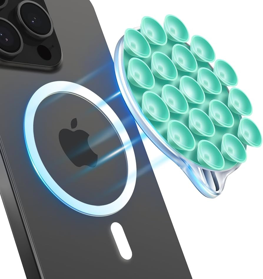 MagSuction Cute Silicone Suction Cup Phone Mount for MagSafe, Anti-Slip Hands-Free Phone Holder, ... | Amazon (US)