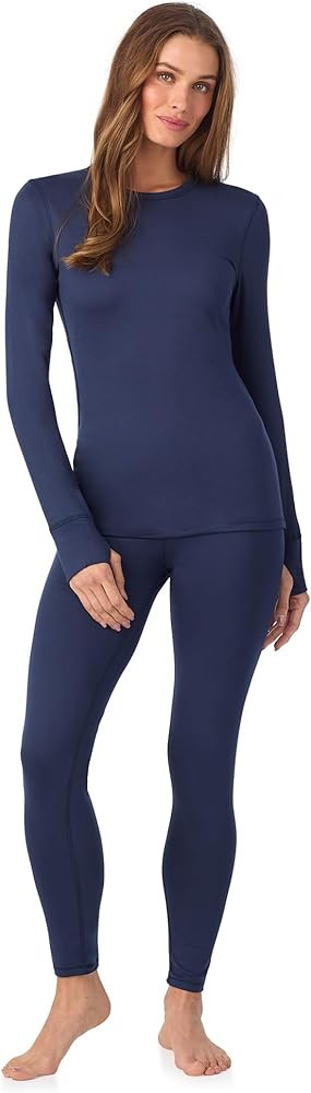 Cuddl Duds Womens Fleece Lined Thermal Base Layer Set – Long Sleeve Shirt & Leggings for Cold W... | Amazon (US)
