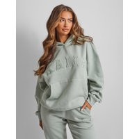 Kaiia Slogan Oversized Hoodie Sage Green | Public Desire (US & CA)