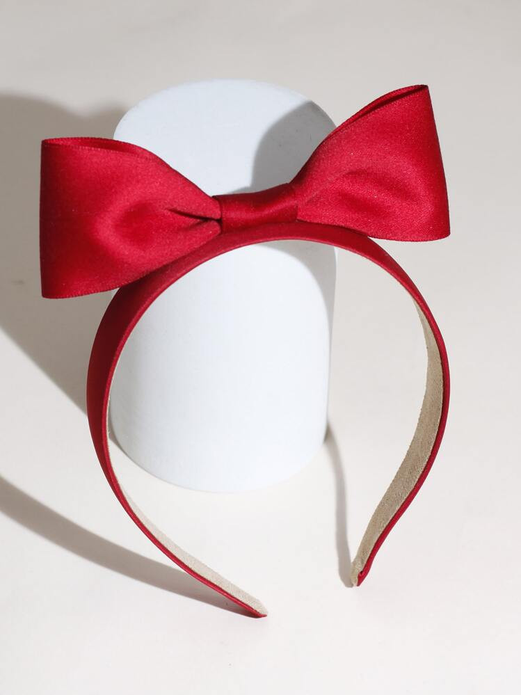 1pc Red 3D Bow Headband, Suitable For Daily, Makeup, Holiday Party Wear,Hairband,Hair Hoop Headba... | SHEIN