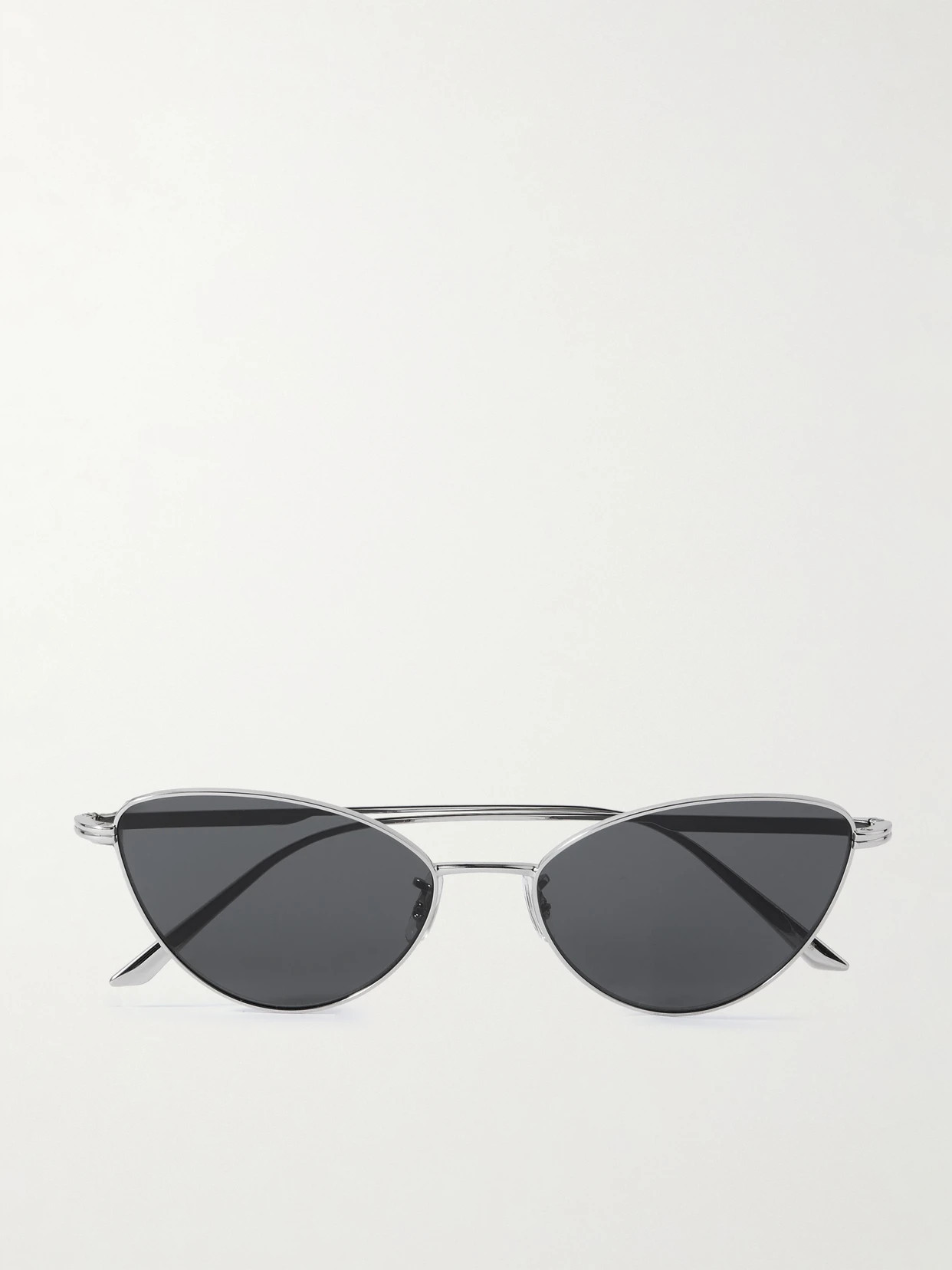 Oliver Peoples - + Khaite 1998c Cat-eye Silver-tone Sunglasses - One size | NET-A-PORTER (US)