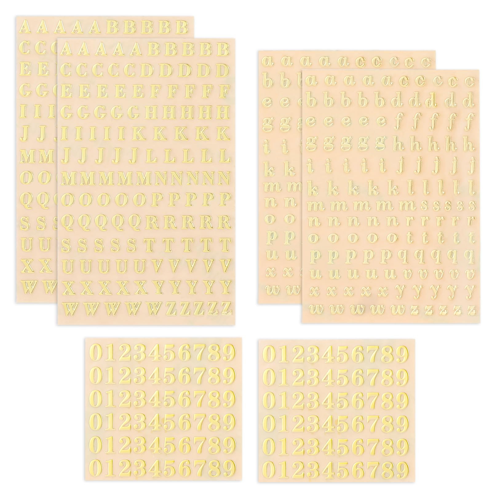6 PCS Gold Letter Stickers, Small Stick on Letter Stickers, Self-Adhesive Gold Sticker Letters fo... | Amazon (UK)