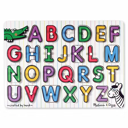 Melissa & Doug See-Inside Alphabet Peg Puzzle, One Size, Multiple Colors | JCPenney