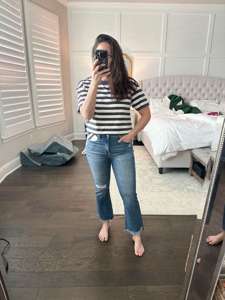 Favorite denim - tts 5/27
Boxy stripe tee - medium tts 


#LTKover40 #LTKfindsunder100 #LTKSeasonal