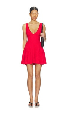 Free People Can't Help It Mini Dress in High Risk Pepper from Revolve.com | Revolve Clothing (Global)