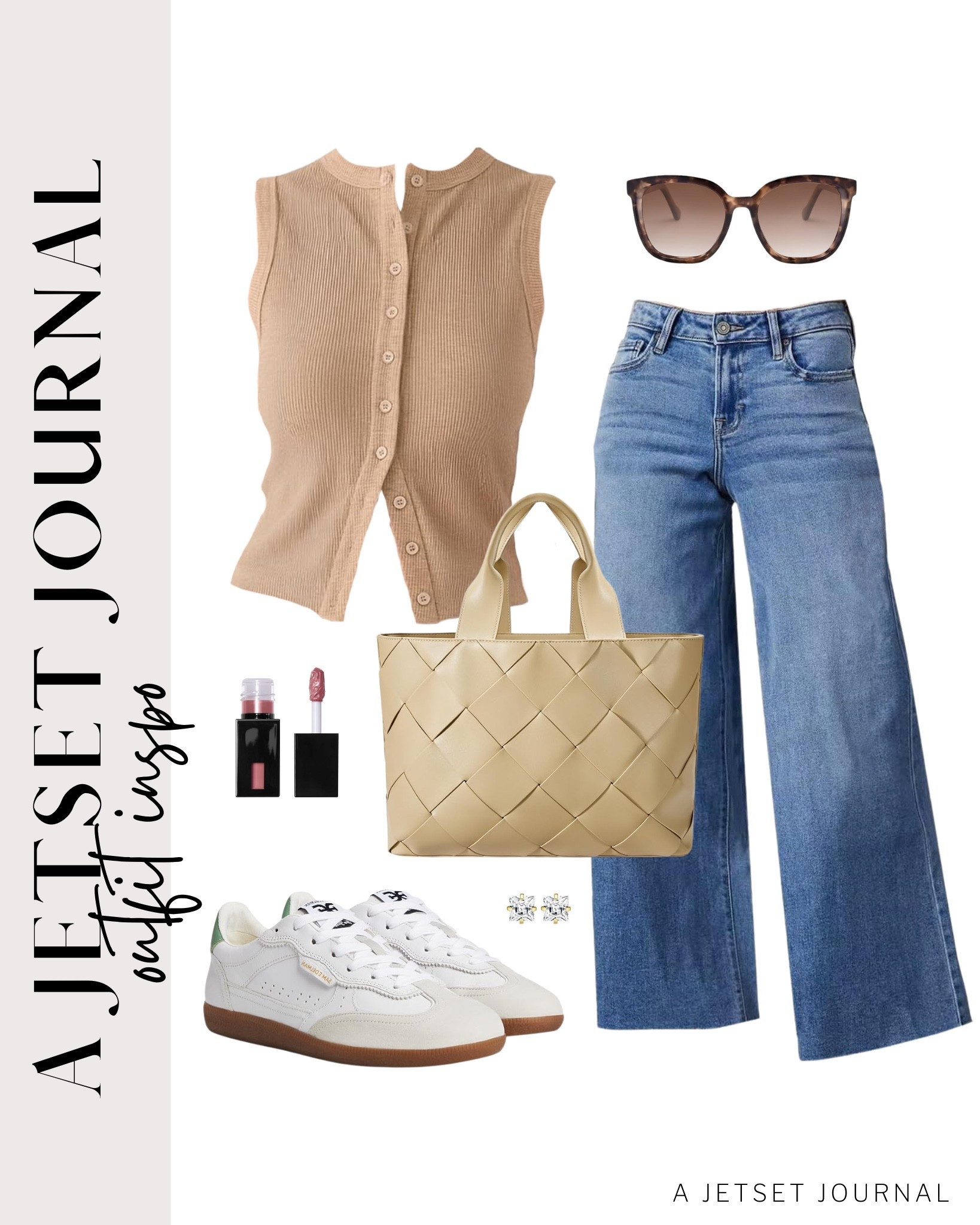 This cute button down tank top is so easy to style! Pair it with straight-leg ankle jeans, sneakers, a hobo bag, and stud earrings!
sojos sunglasses, elf lip stain, reebok sneakers, surgical steel earrings, ways to style, shoe inspo, shoe crush, amazon finds, affordable look, summer fashion, beauty must have, trendy style, fashion accessories, summer look, sporty style

#LTKU #LTKSeasonal #LTKStyleTip