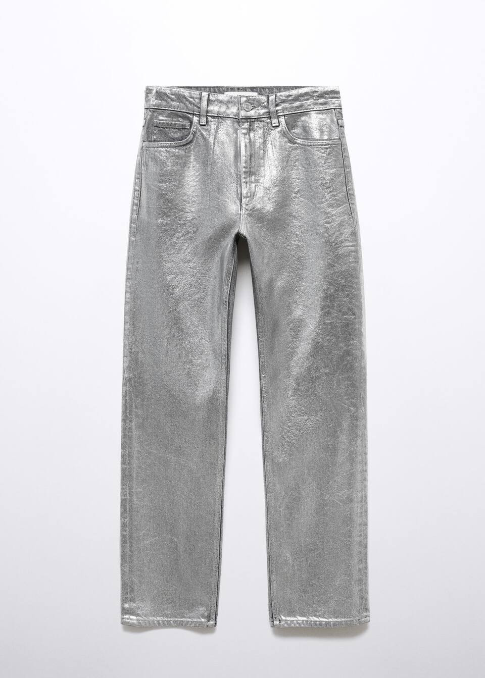 Straight foil jeans -  Women | Mango USA | MANGO (US)