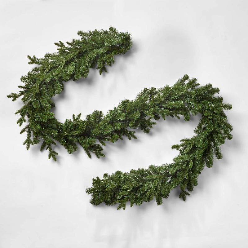 9' Pre-Lit Balsam Fir Artificial Christmas Garland Green with Clear Lights - Wondershop™ | Target