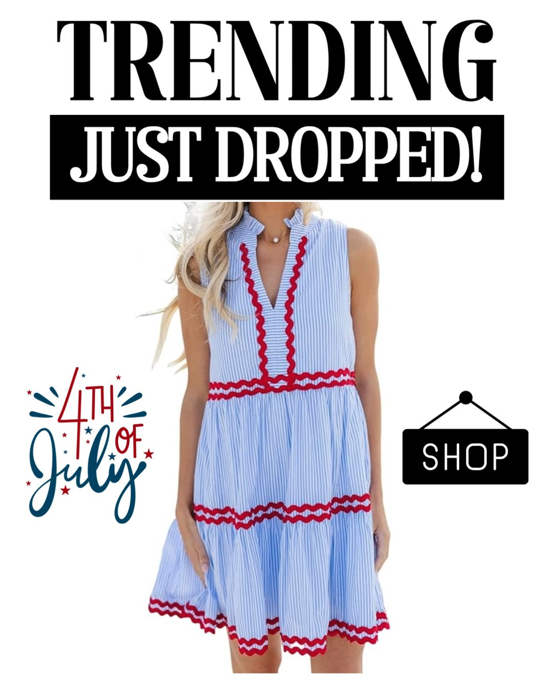 💙✨ This Kuraki sleeveless striped dress is giving effortless summer style! The adorable ric rac trim and tiered design make it fun, feminine, and perfect for vacations, brunch dates, beach strolls, and warm sunny days. Just add sandals and your favorite accessories for an easy, polished look you'll reach for all season long! ☀️👗

#LTKStyle #LTKSummer #LTKFashion #LTKFinds #LTKOutfitIdeas 

 #LTKootd #LTKSeasonal #LTKSaleAlert