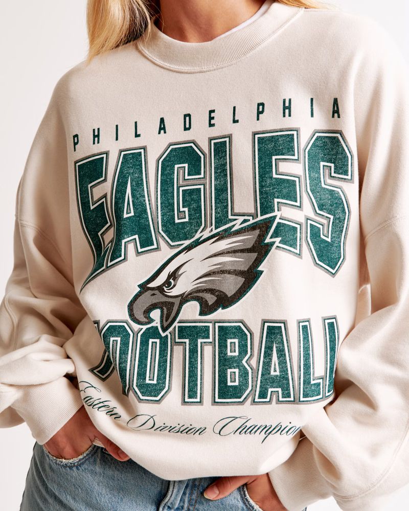 Philadelphia Eagles Graphic Oversized Sunday Crew | Abercrombie & Fitch (US)