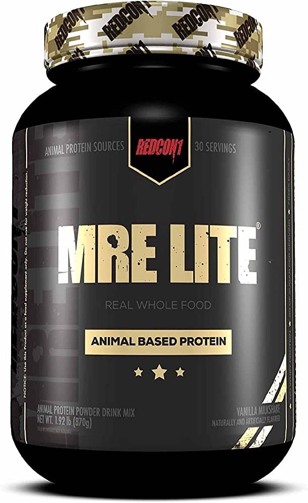 REDCON1 MRE Lite Whole Food Protein, Vanilla Milkshake - Animal Based Whey Free Protein Powder - ... | Amazon (US)